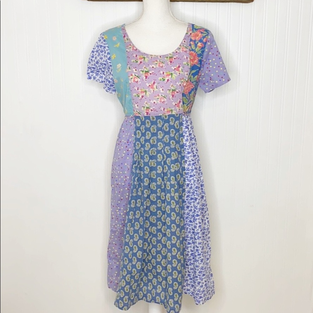 April Cornell Cottagecore Floral Cotton Dress EUC
